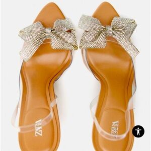 Zara vinyl heels size 8